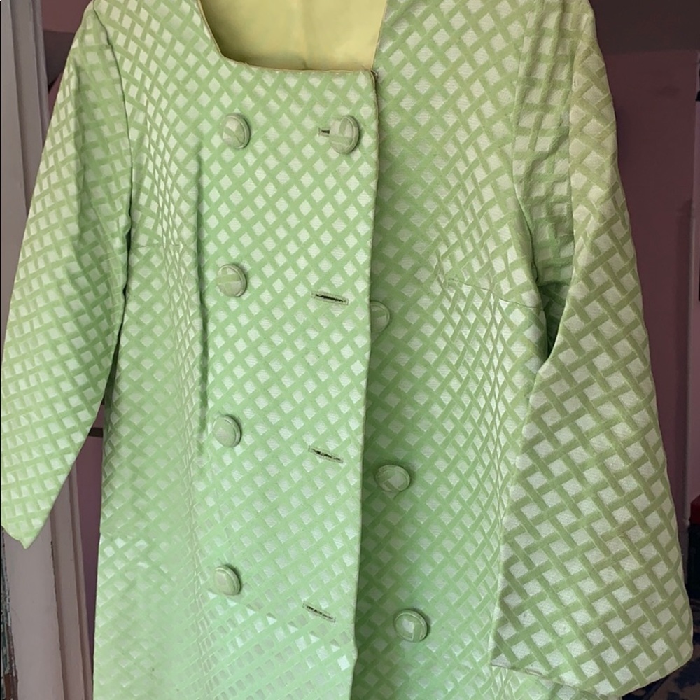 Vintage chartreuse and yellow coat